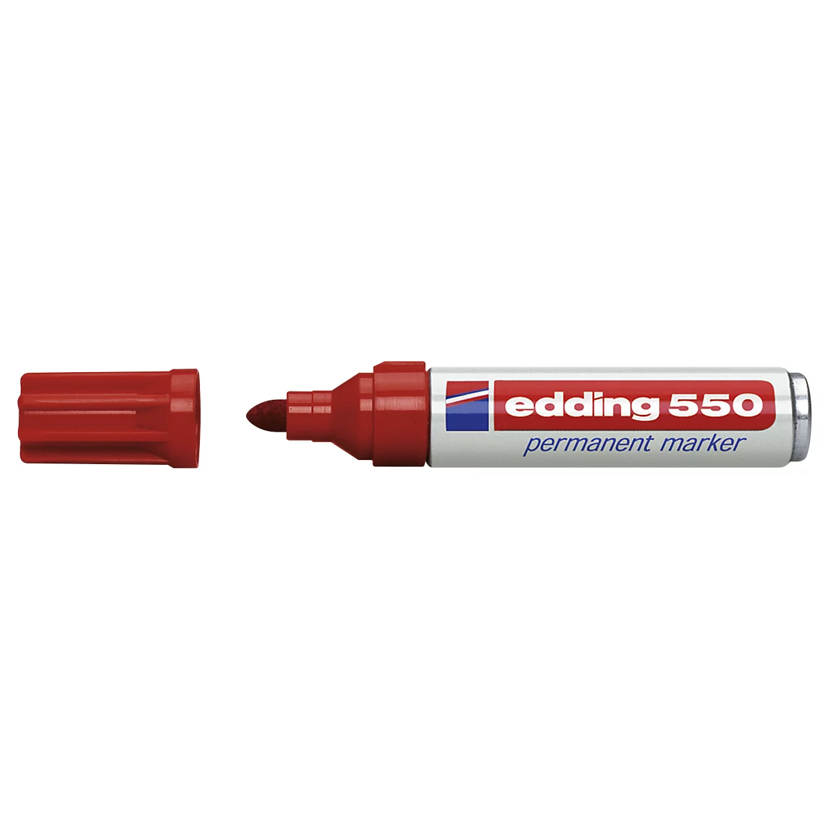 edding 550 Permanent Marker, Rundspitze 3-4 mm, rot, 1 Stück