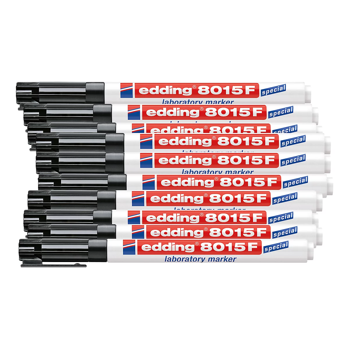 edding 8015F laboratory Marker, 0,75 mm, 10 Stück, schwarz