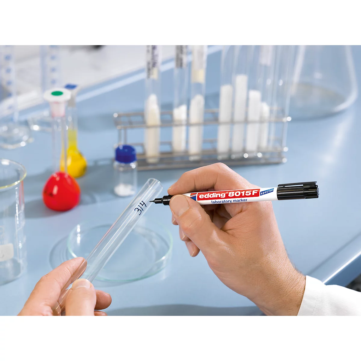 edding 8015F laboratory Marker, 0,75 mm, 10 Stück, schwarz