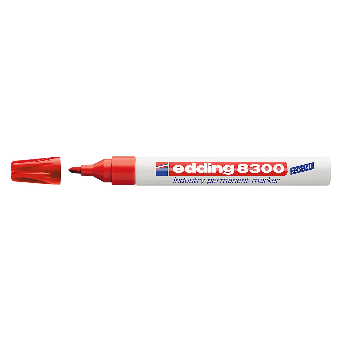 A red Edding felt-tip pen with partially visible brand lettering.