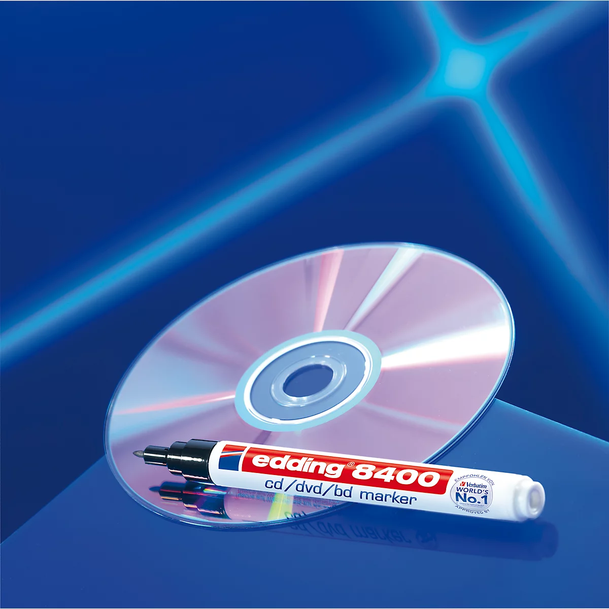 edding 8400, CD/DVD/Blu-ray disc marker, 10 stuks, zwart