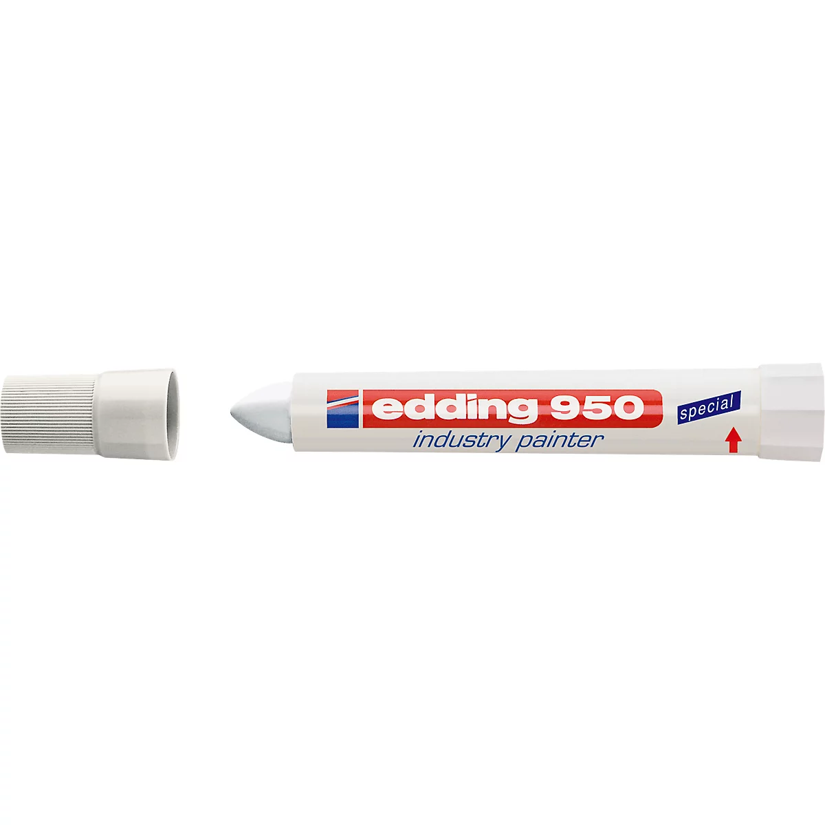 Opened white Edding 950 industry painter. Reads: "edding 950 industry painter special".