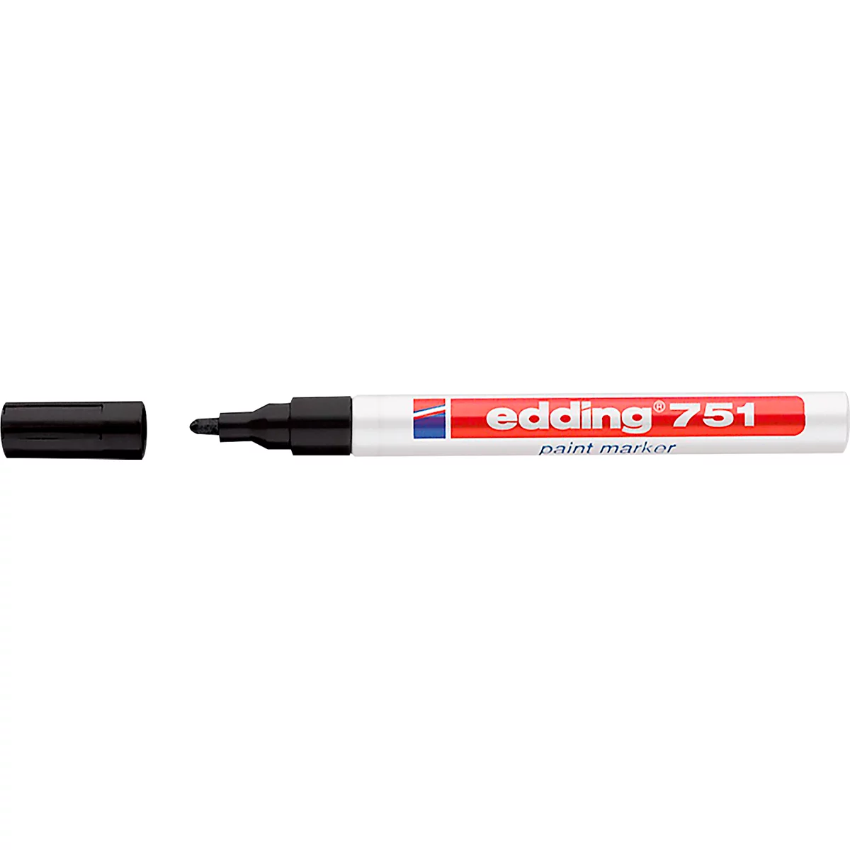 EDDING Marcador de pintura 751, 1-2 mm, negro, 1 pieza