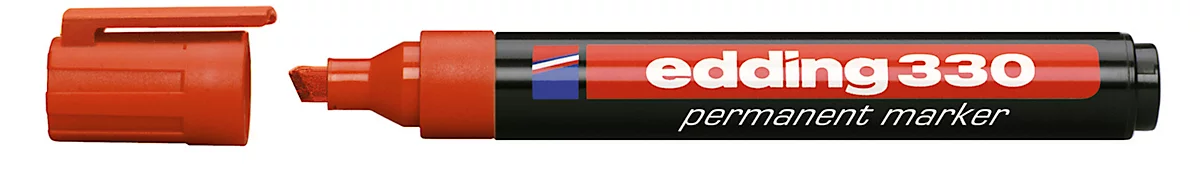 EDDING Marcador permanente 330, con punta de cuña, 1-5 mm, 1 pieza, rojo