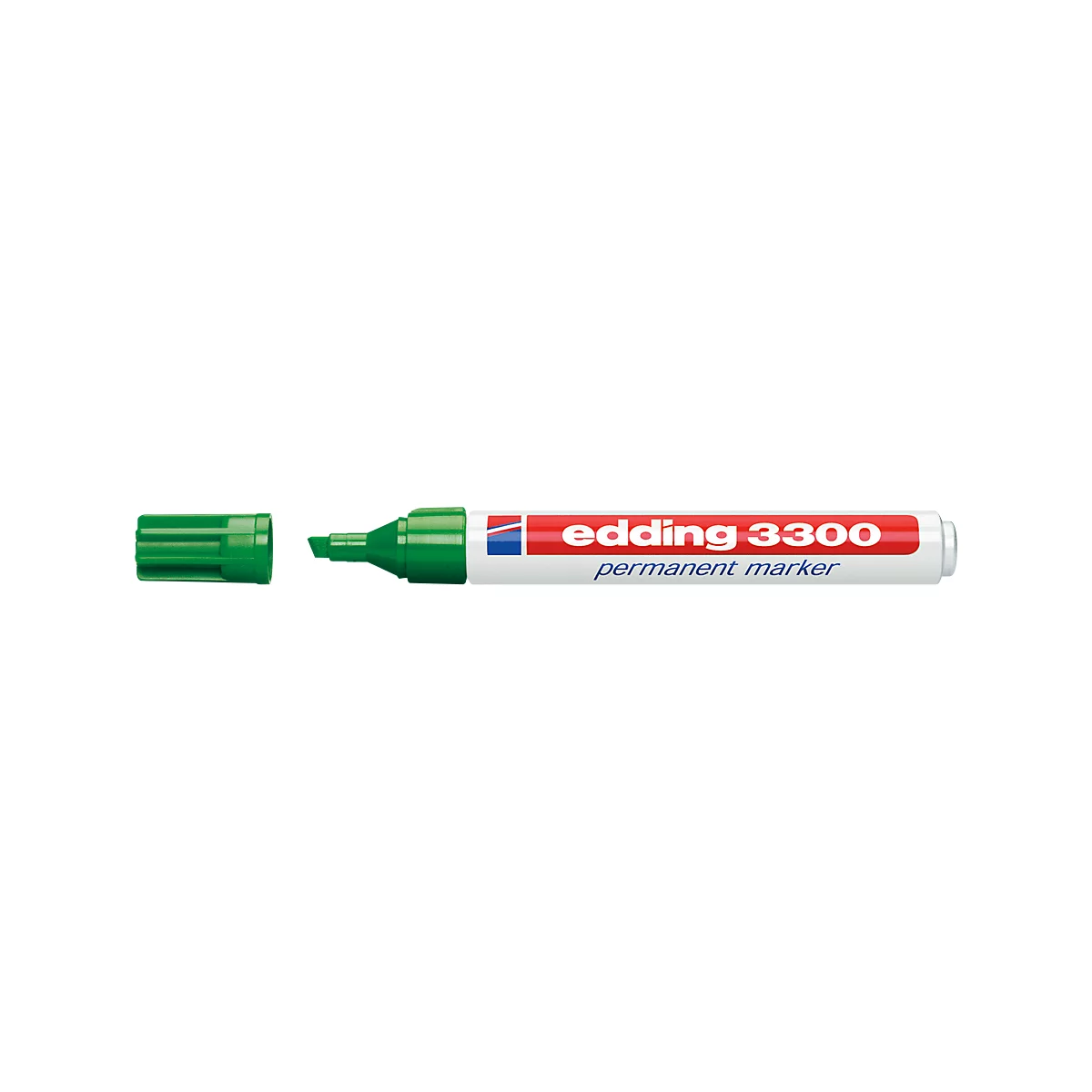 EDDING marcador permanente 3300, con punta de cuña, 10 piezas, verde