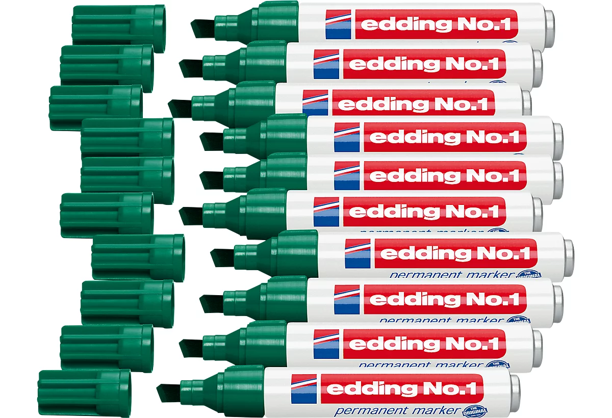 edding No.1 permanent Marker, 10 Stück, grün