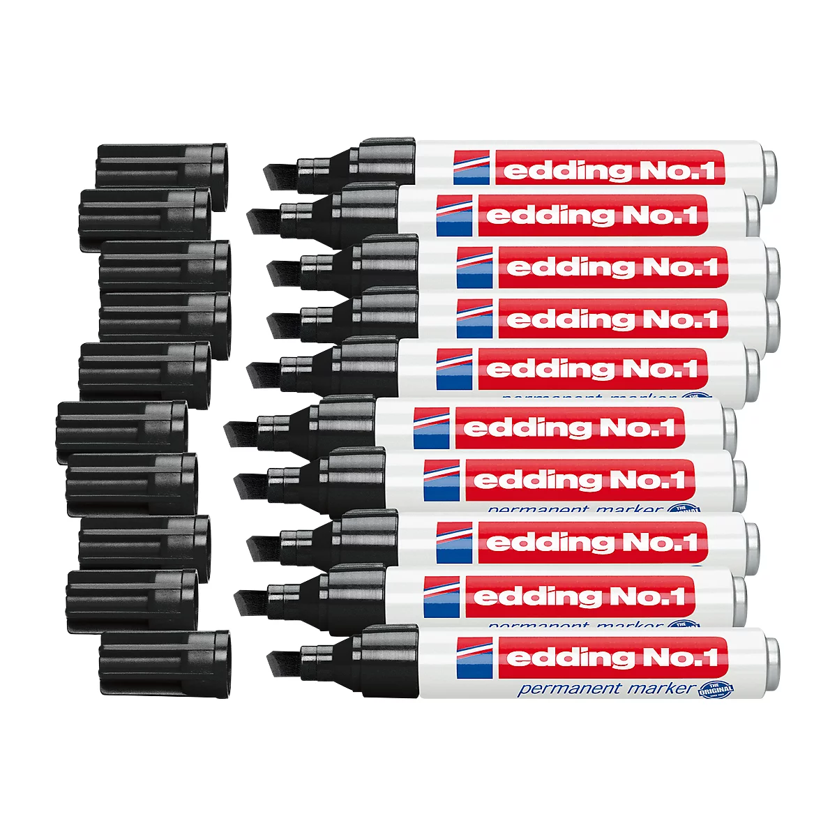 edding No.1 permanent markermarker, 10 stuks, zwart