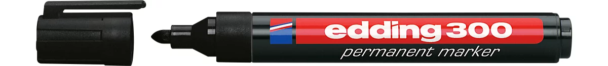 EDDING Permanent Marker 300, mit Rundspitze, 10 Stück, schwarz