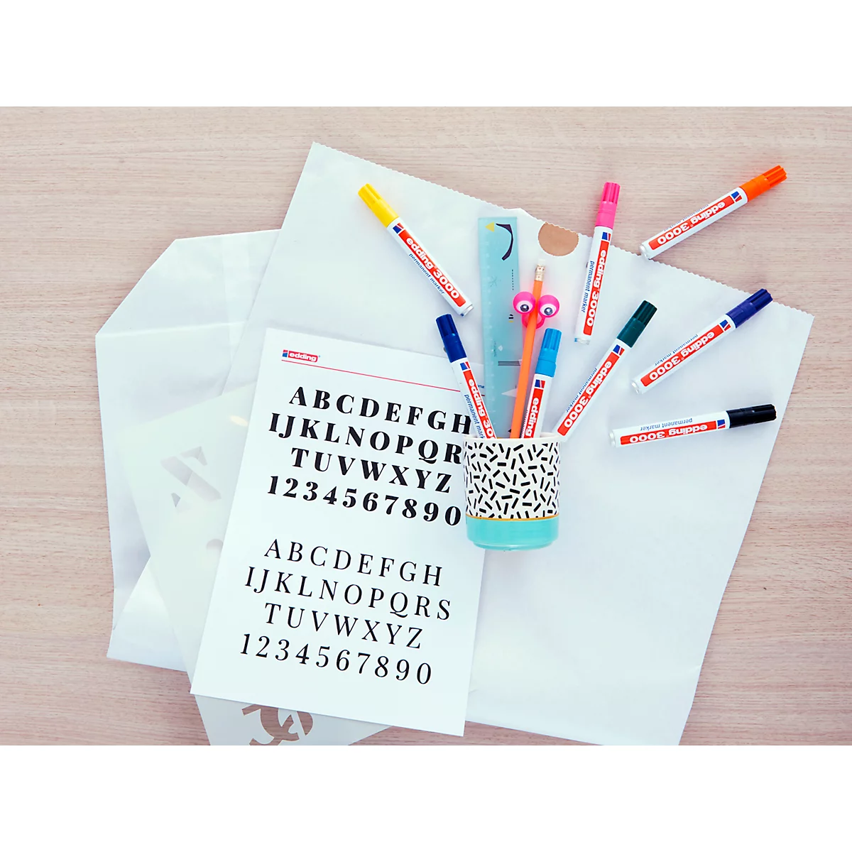 EDDING Permanent marker 3000, 4 st., diverse kleuren