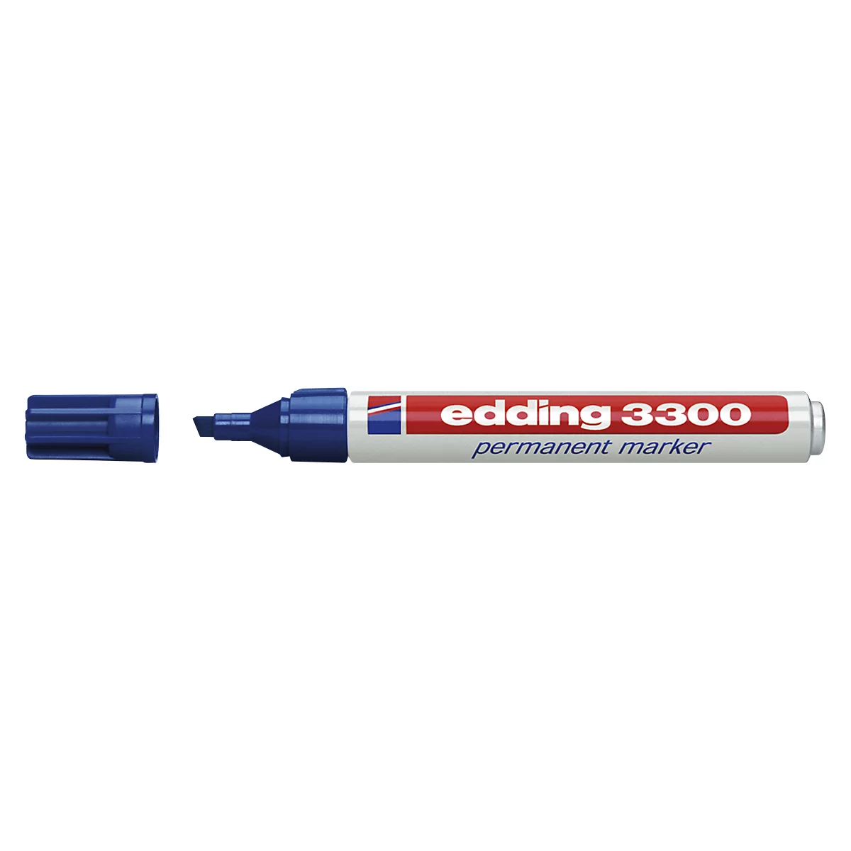 EDDING Permanent Marker 3300, mit Keilspitze, 1 Stück, blau