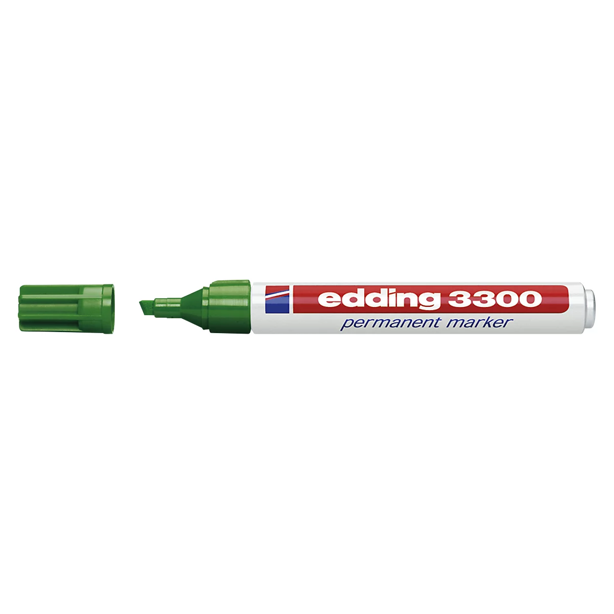 EDDING Permanent Marker 3300, mit Keilspitze, 1 Stück, grün