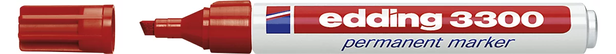 EDDING Permanent Marker 3300, mit Keilspitze, 1 Stück, rot