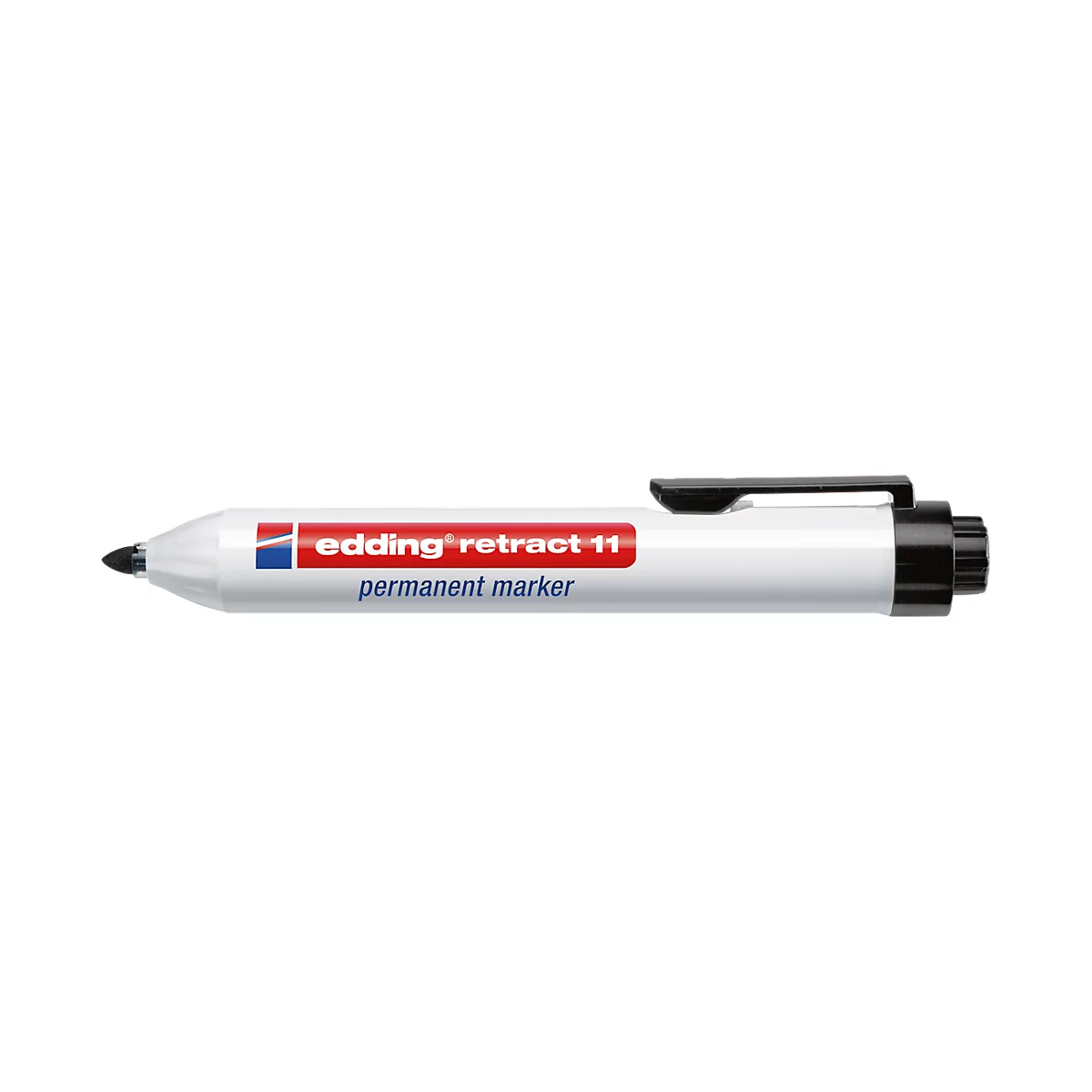 edding retract 11 permanent marker, zonder dop, met drukknop, 1 stuk, zwart
