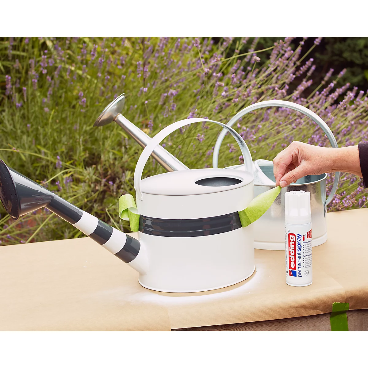 edding Spray 5200, 200 ml, premium acryllak mat, spuitbreedte ca. 50-60 mm, wit mat