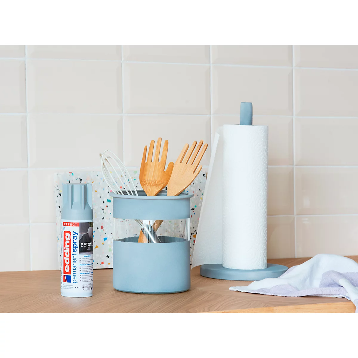 edding Spray 5200, 200 ml, premium matte acrylverf, spuitbreedte ca. 50-60 mm, betoneffect