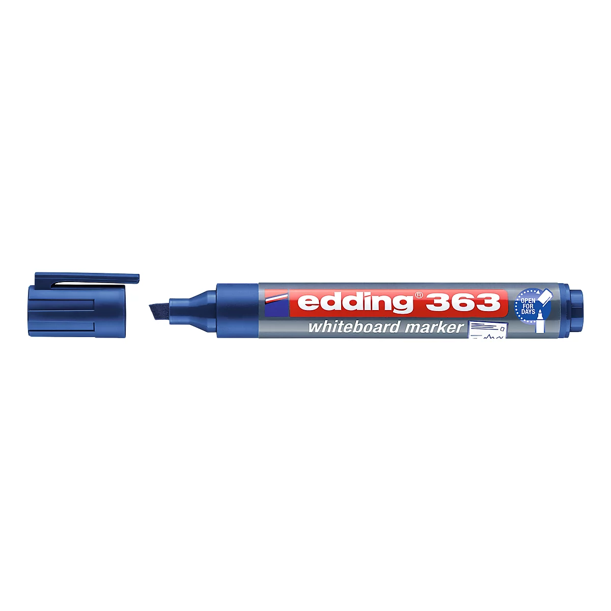 edding Whiteboard Marker 363, Keilspitze, 1 Stück, blau