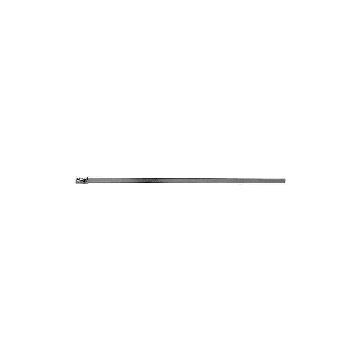 Edelstahl Kabelbinder VA, L 360 x B 4,6 mm, AISI 316, Kugelverschluss, antimagnetisch, 100 Stück
