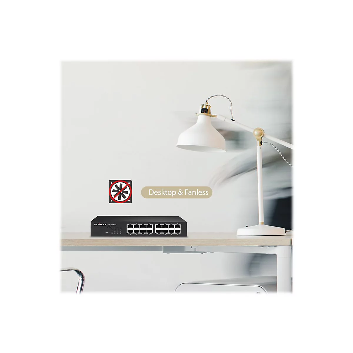 Edimax GS-1016 V2 - Switch - 16 x 10/100/1000 - an Rack montierbar, Desktop, wandmontierbar