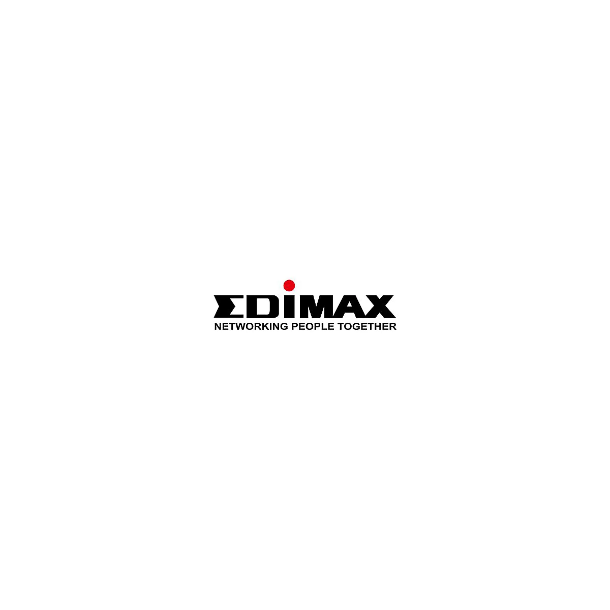 Edimax Logo mit dem Slogan Networking People Together auf weißem Hintergrund.