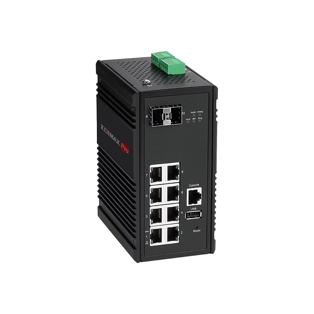 Edimax Pro IGS-5208 - Switch - managed - 8 x 10/100/1000 + 2 x SFP - an DIN-Schiene montierbar, wandmontierbar - Gleichstrom