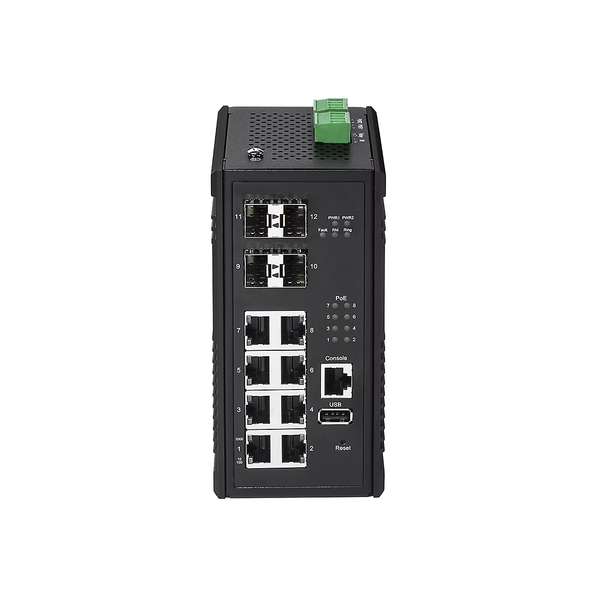 Edimax Pro IGS-5408P - Switch - Smart - 8 x 10/100/1000 (PoE+) + 4 x Kombi-SFP - an DIN-Schiene montierbar - PoE+ (240 W)