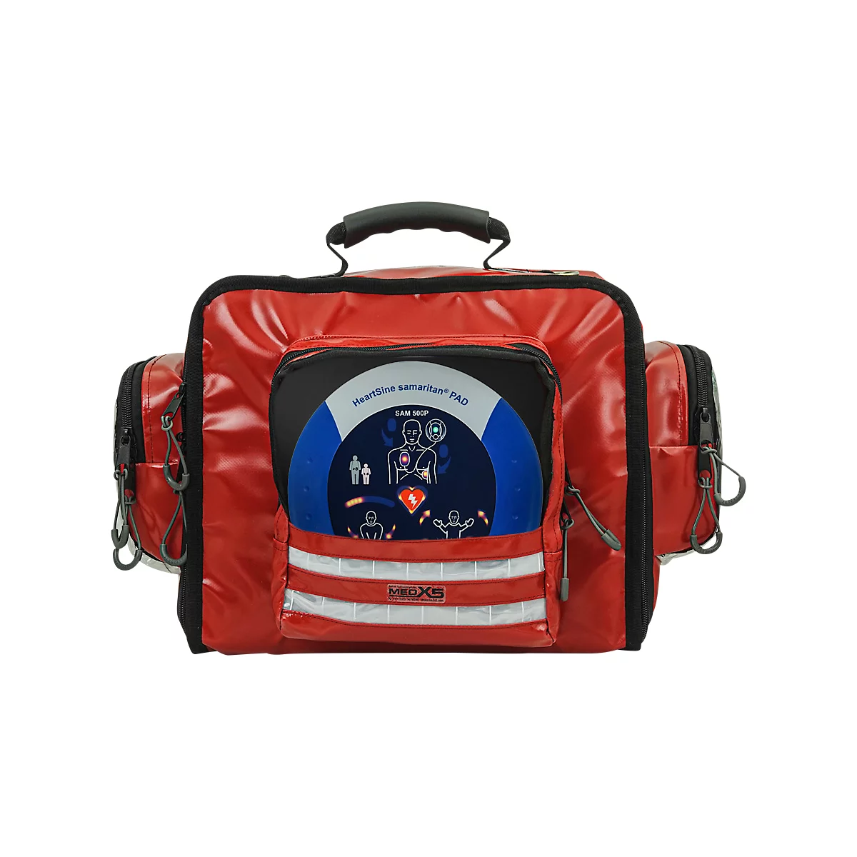 Eerstehulpwandtas MedX5, met reanimatiedefibrillator SAM500P &amp; vulling volgens DIN 13157