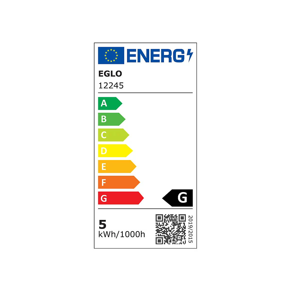 Étiquette énergétique avec classe d'efficacité énergétique