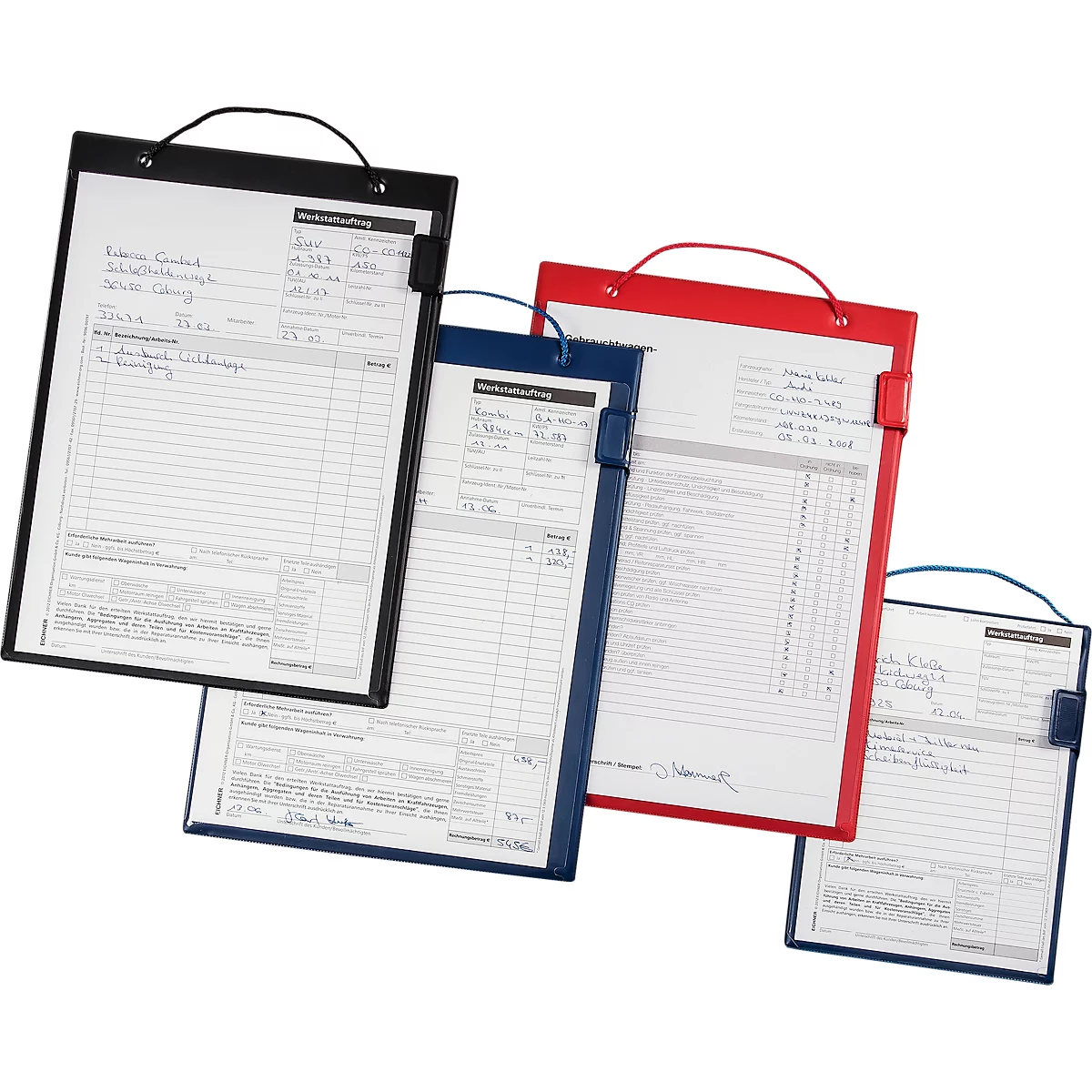 EICHNER Basis besteltas, klittenband, DIN A4, zwart, 10 stuks