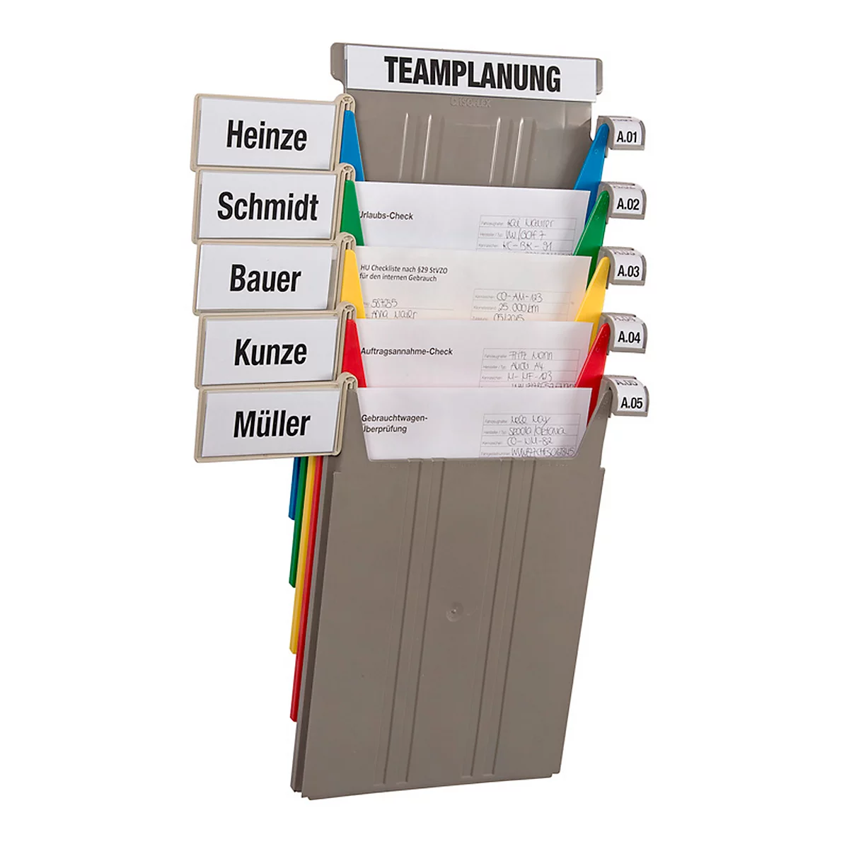 Eichner etiketteerclip, voor wand-sorter, lichtgrijs, B 129 x H 57 mm, 1 stuk