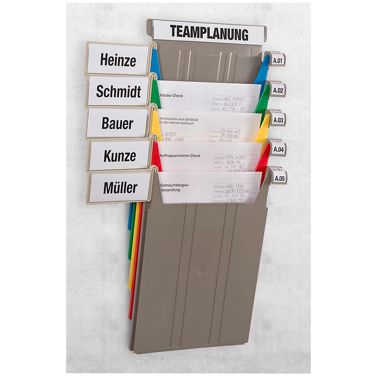 Eichner etiketteerclip, voor wand-sorter, lichtgrijs, B 129 x H 57 mm, 1 stuk