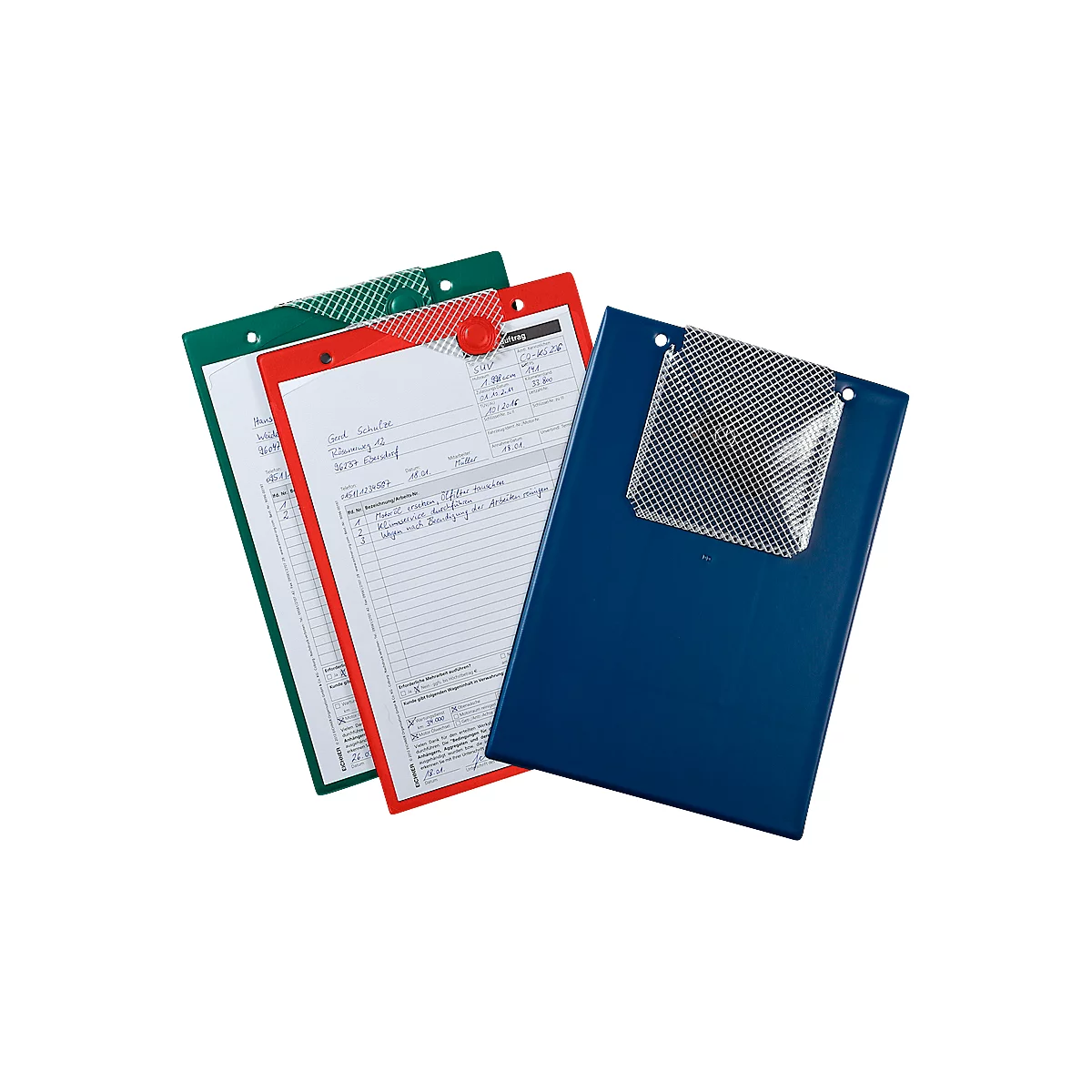 EICHNER Pochette de commande Magnetic, pour documents DIN A4, compartiment pour clés, fermeture magnétique, protection contre les déchirures, différentes couleurs, 10 pièces