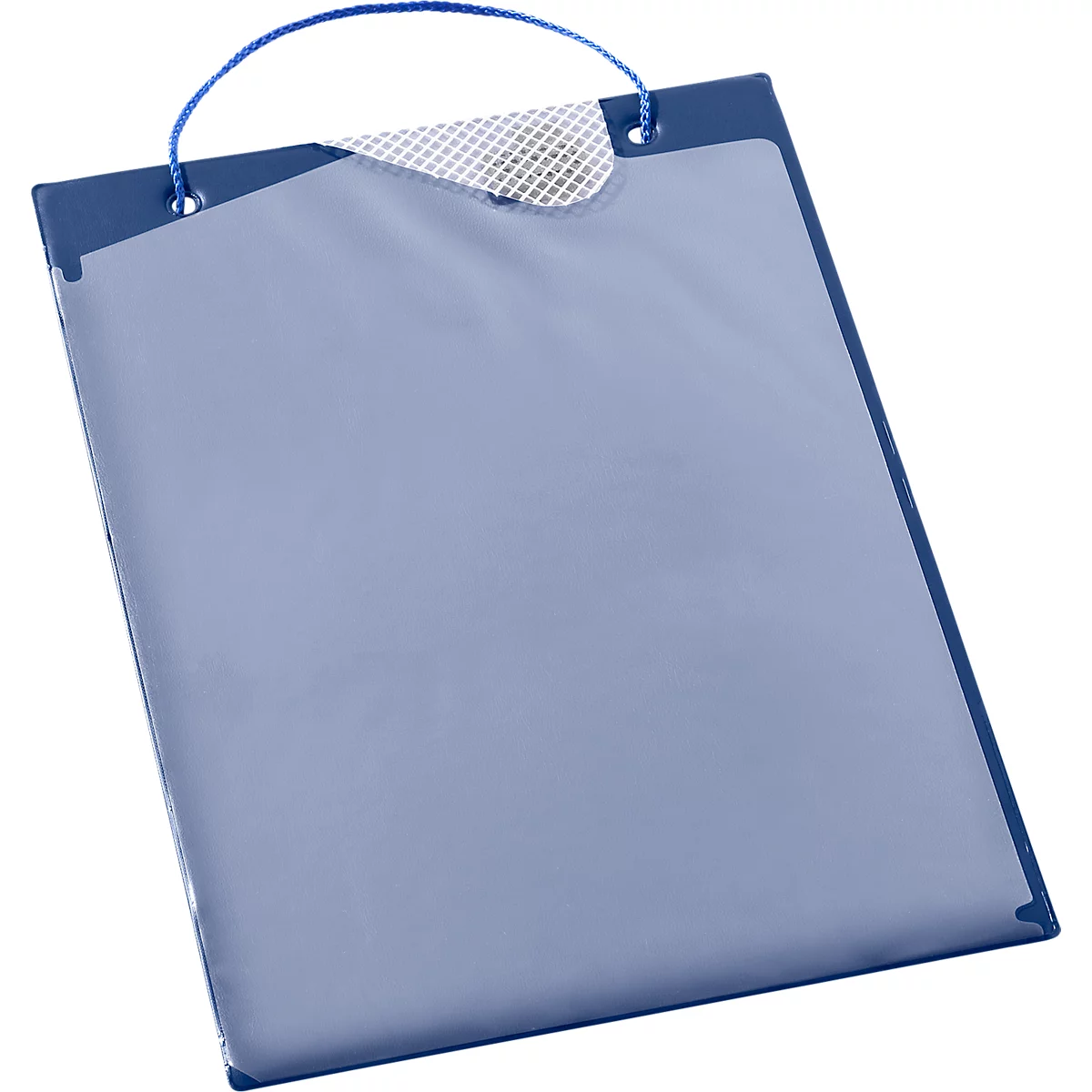 EICHNER Pochette de commande Plus, fermeture velcro et compartiment à clés, pour documents DIN A4, bleu, 10 pièces