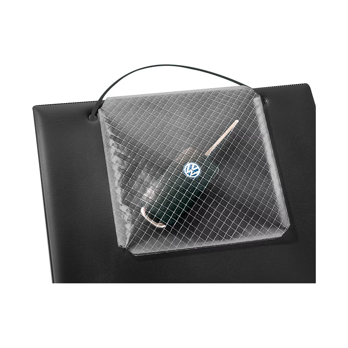 EICHNER Pochette de commande Plus, fermeture velcro et compartiment à clés, pour documents DIN A4, noir, 10 pièces