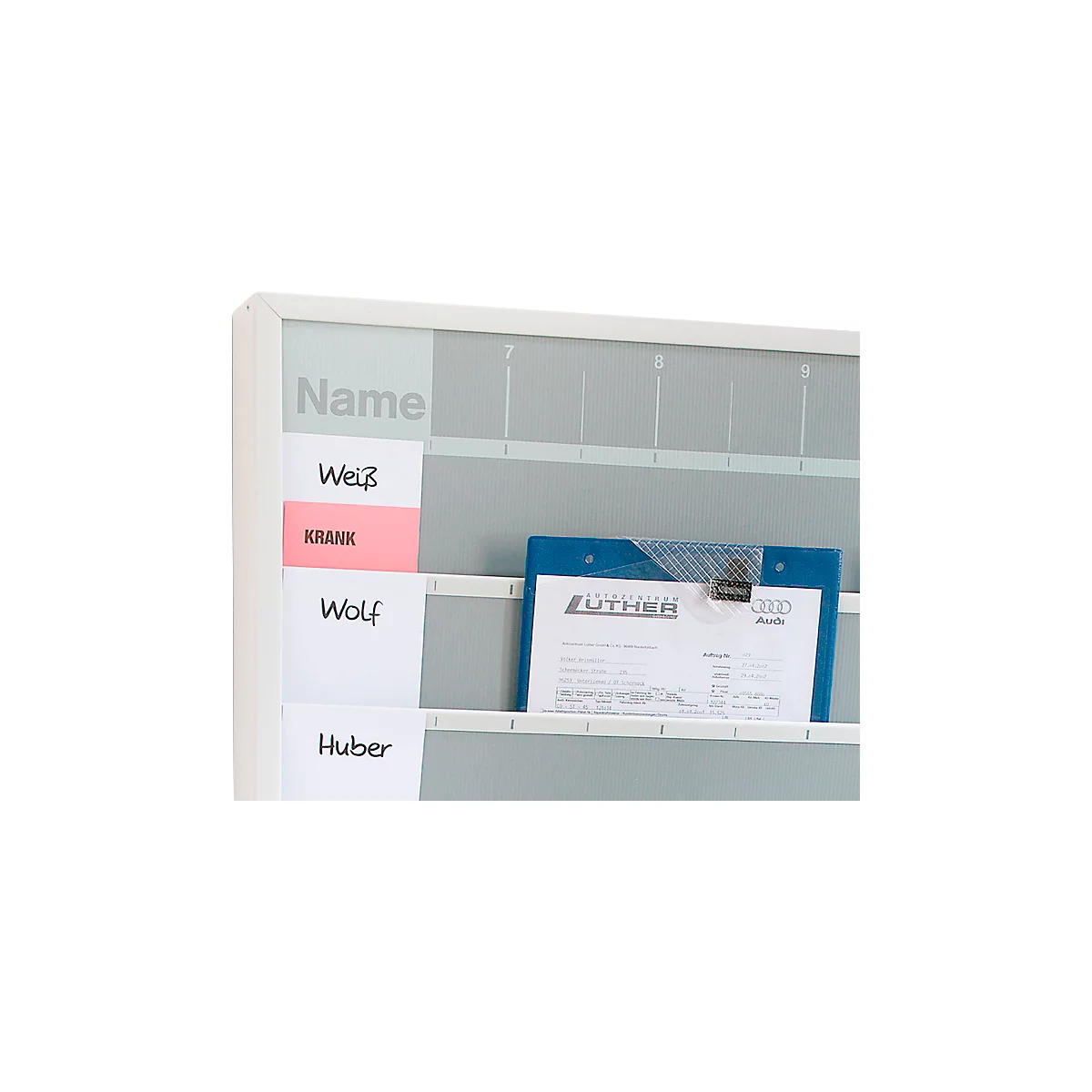 EICHNER Pochette de commande Plus, fermeture velcro et compartiment à clés, pour documents DIN A4, noir, 10 pièces