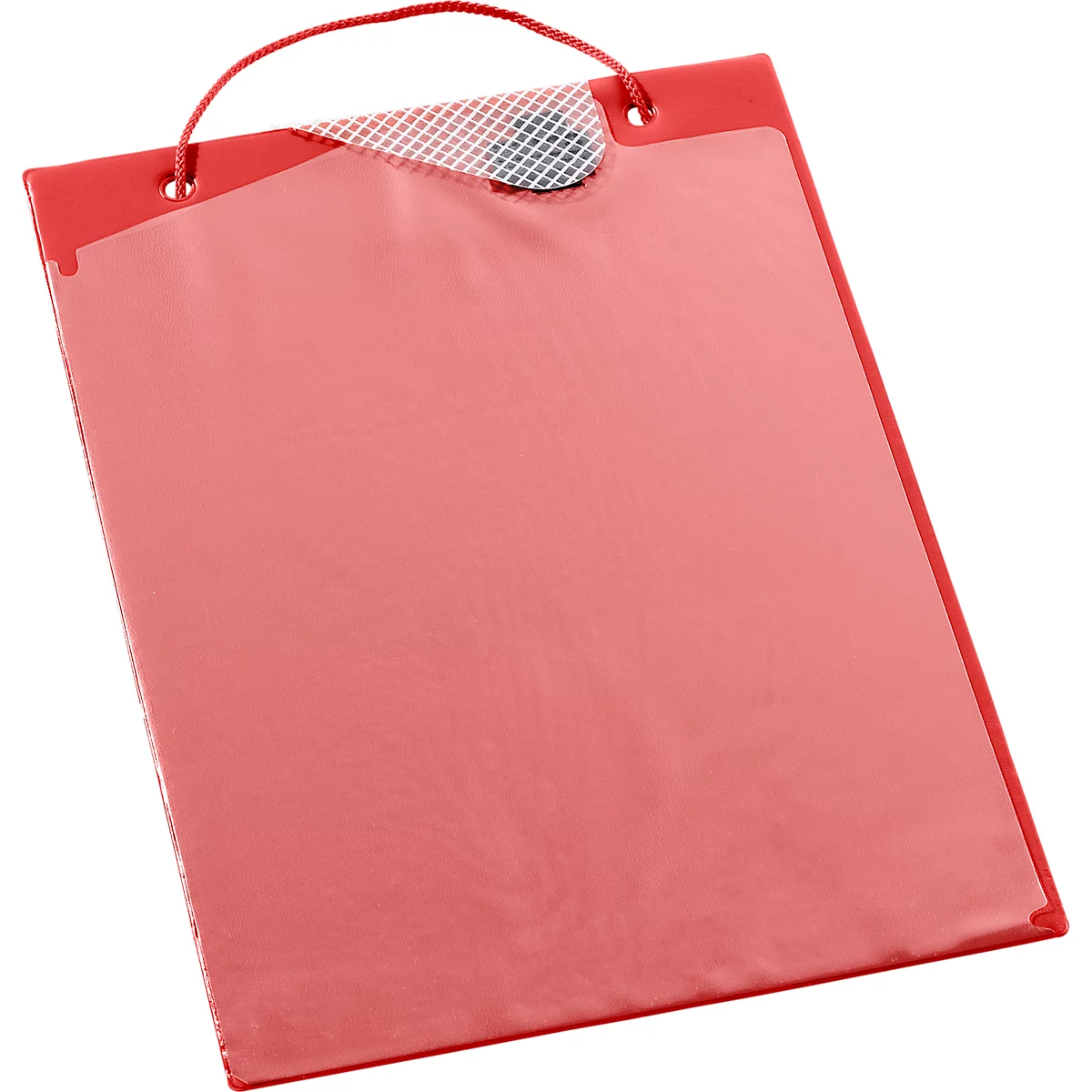 EICHNER Pochette de commande Plus, fermeture velcro et compartiment à clés, pour documents DIN A4, rouge, 10 pièces