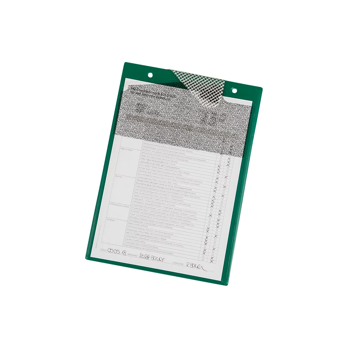 EICHNER Pochette de commande Secure, pour documents DIN A4, 10 pièces, y compris compartiment pour clés, L 230 x P 5 x H 330 mm, vert