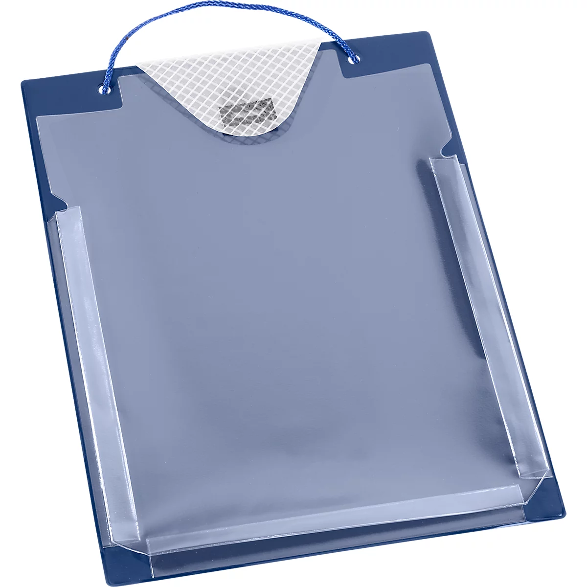 EICHNER Pochette de commande Turbo, fermeture velcro, compartiment à clés et soufflet extensible, pour documents DIN A4, bleu, 10 pièces