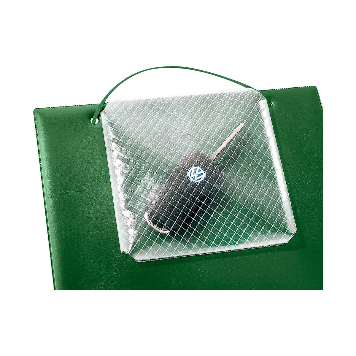 EICHNER Pochette de commande Turbo, fermeture velcro, compartiment à clés et soufflet extensible, pour documents DIN A4, vert, 10 pièces