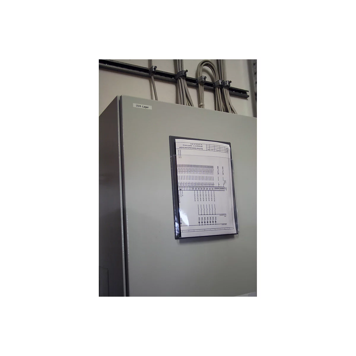 Eichner PVC schakelbord, DIN A4, 20 mm vulcapaciteit, zelfklevend, rekzak, B 243 x H 320 mm, transparant