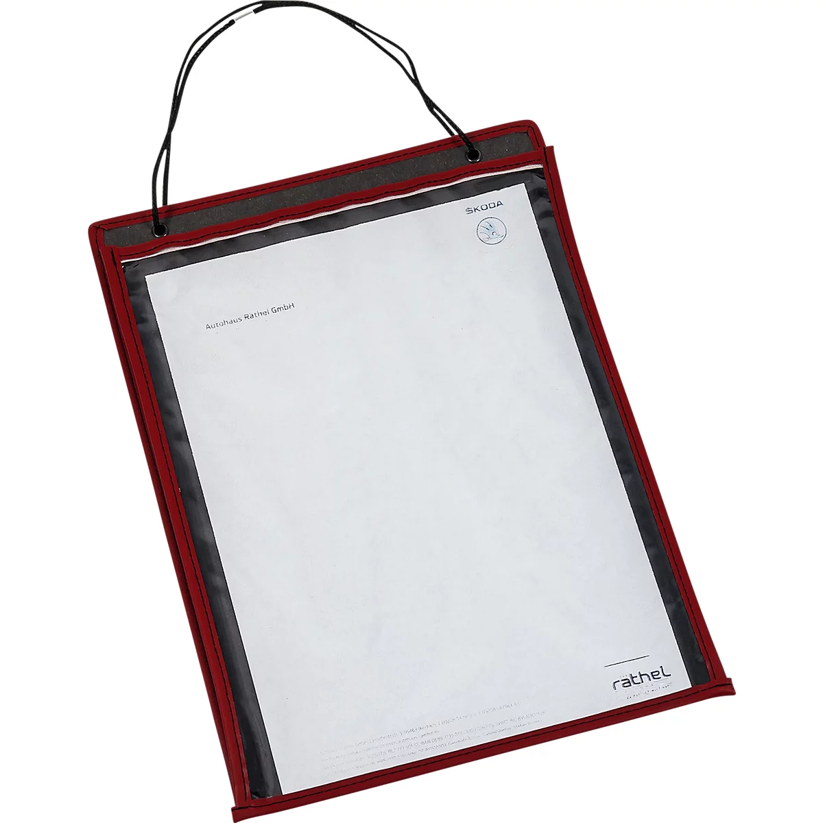 EICHNER "Robuuste" besteltas, geschikt voor DIN A4, verstevigde naden, kartonnen rug, rood, 10 stuks