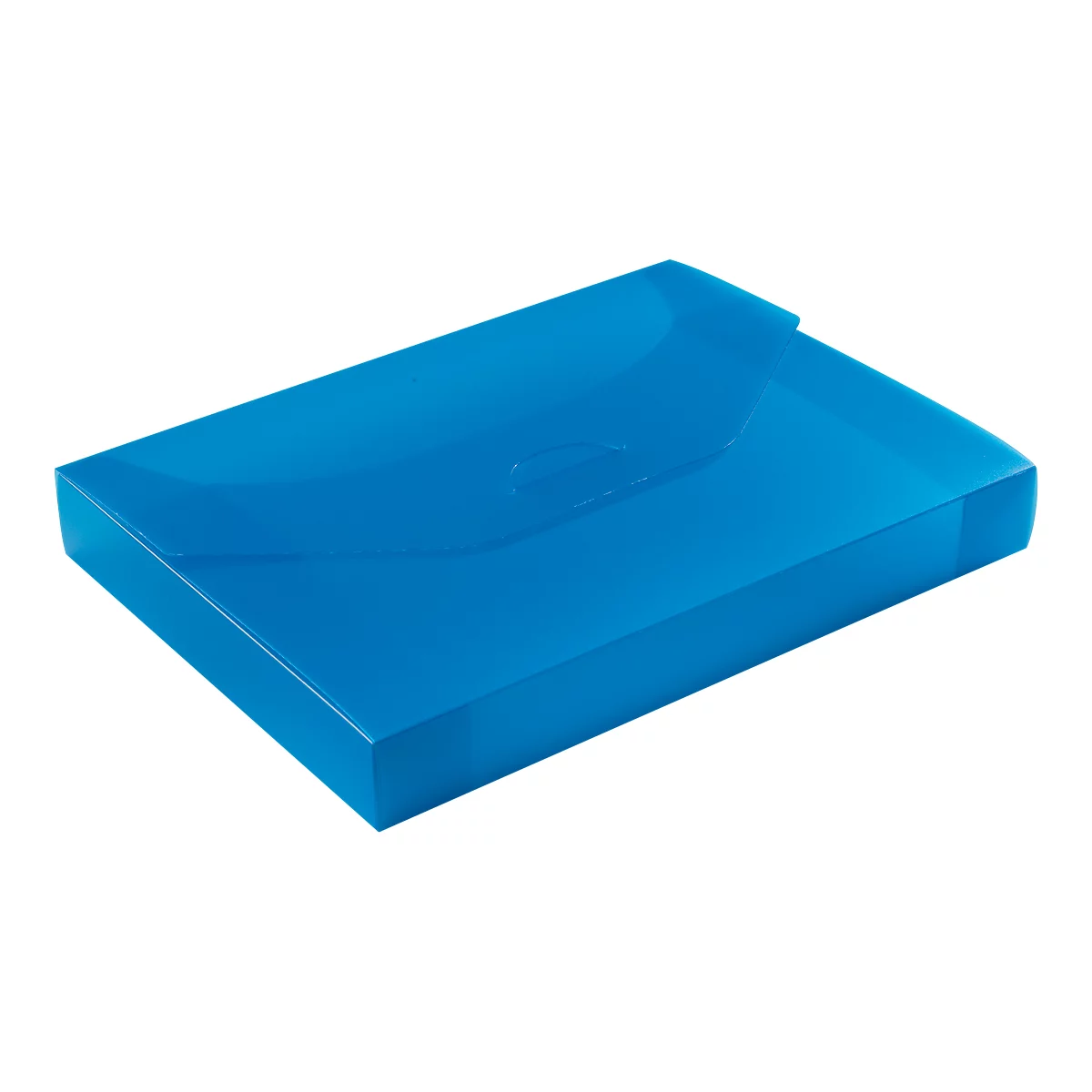 EICHNER Sammelbox, überbreit, Steckverschluss, Polypropylen, transparent-blau