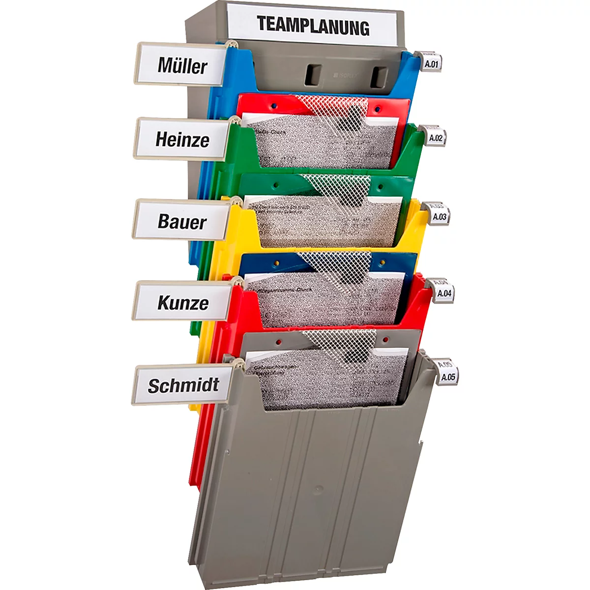 Eichner Wandfolderhouder BIG, B 262 x D 42 x H 302 mm, vulhoogte 34 mm, blauw