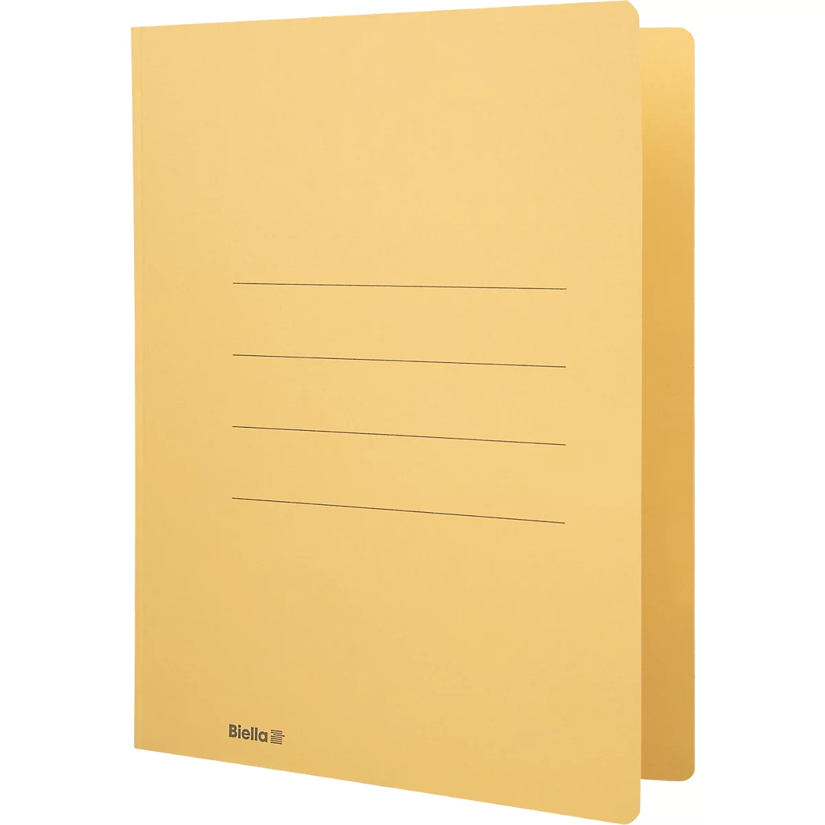 Einlagemappe Biella, DIN A4, bis 90 Blatt, L 330 x B 265 x H 1 mm, Karton, gelb