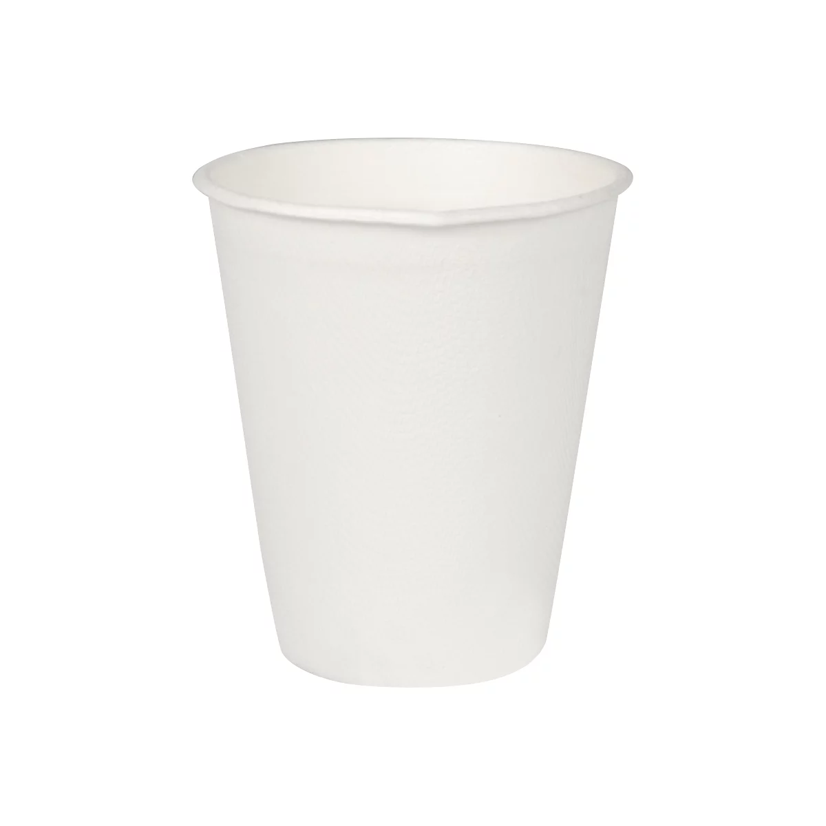 Einweg-Trinkbecher, mikrowellengeeignetes Zuckerrohr, Volumen 200 ml, L 91 x ø 80 mm, 40 Stück, weiß