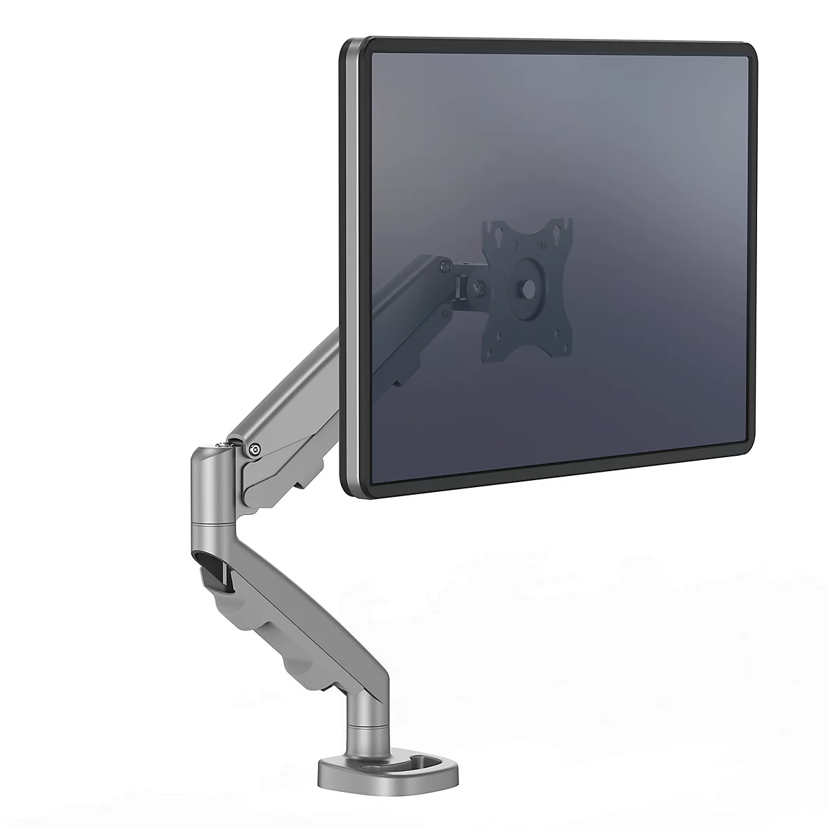 Einzel-Monitorarm Fellowes Eppa™, bis 39" Breite, VESA, 360° Drehung, 180° Schwenkung, 90° Neigung, höhenverstellbar, silber