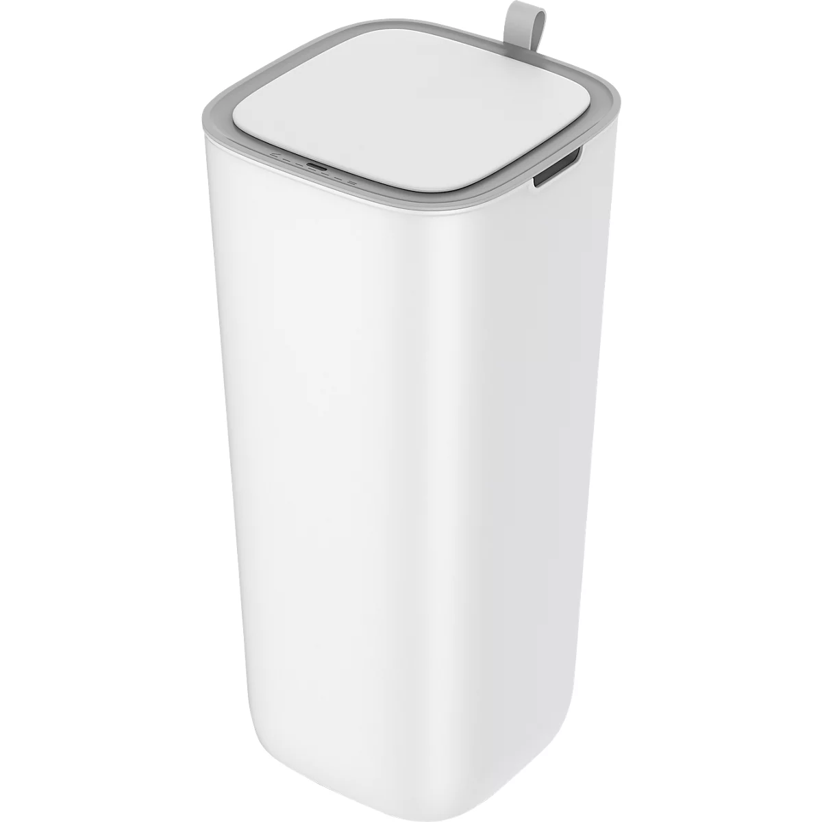 EKO Morandi Smart Sensor-Abfalleimer, Kunststoff, Touch-Bedienfeld, geruchsabdichtend, B 271 x T 271 x H 591 mm, 30 Liter, weiß