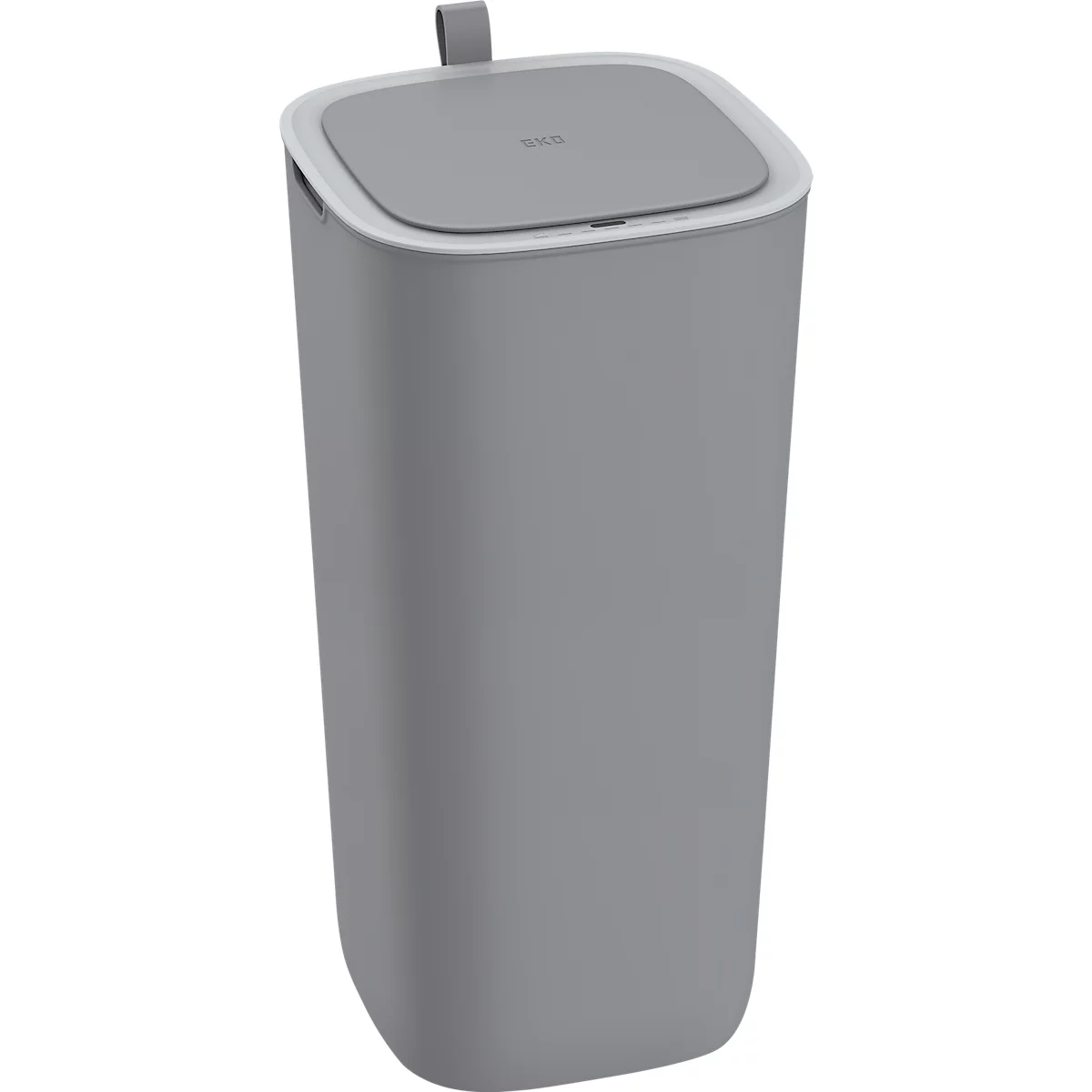 EKO Morandi Smart sensor afvalbak, kunststof, touch bedieningspaneel, afsluitring, B 271 x D 271 x H 591 mm, 30 liter, grijs