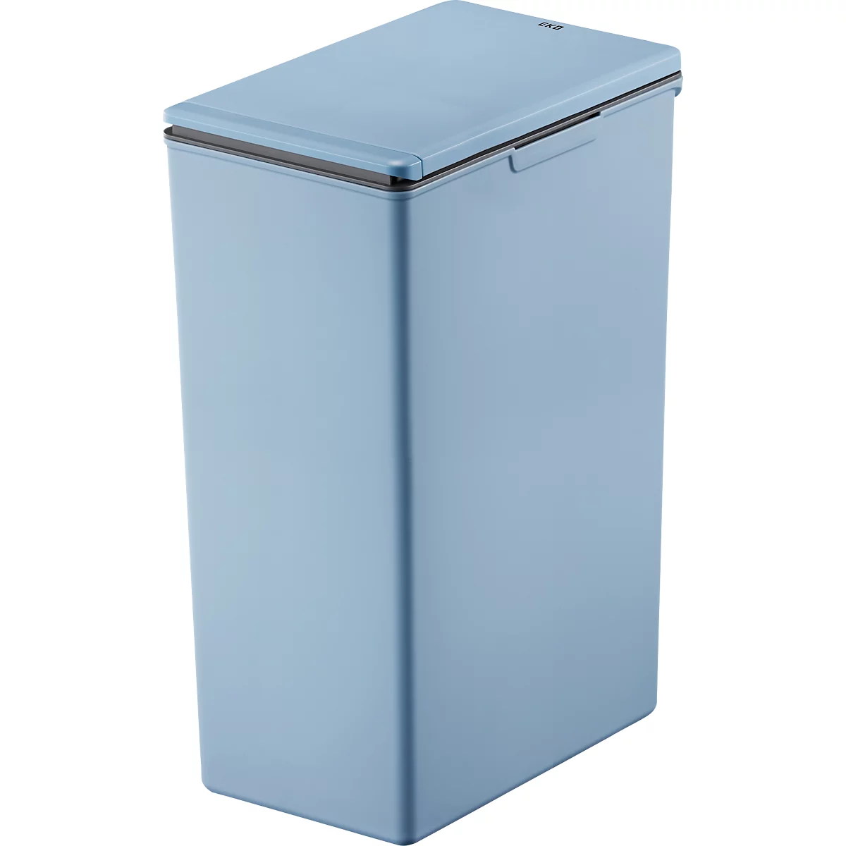 EKO Poubelle Morandi Touch, peu encombrante, plastique, Touch Bar, L 245 x P 370 x H 630 mm, 40 litres, bleu