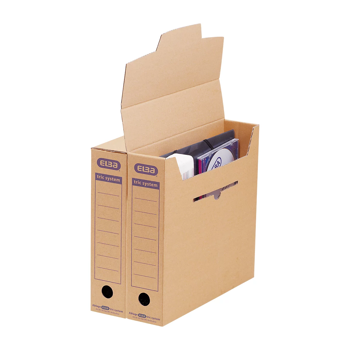 ELBA Archiv-Schachtel tric system Klein, 12 Stück, B 76 x T 339 x H 314 mm