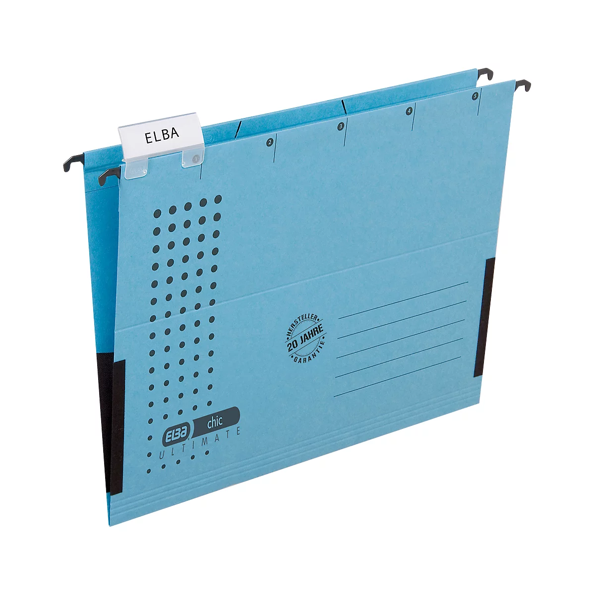 ELBA chic® ULTIMATE hangmap, voor formaten tot DIN A4, gerecycled karton, 25 stuks, blauw